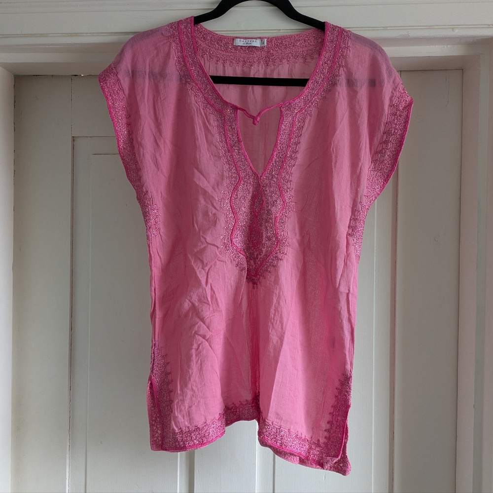 Calypso St. Barth Pink Embellished Top- M